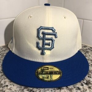 New Era San Francisco Giants MLB Cream 60th Anniversary 59FIFTY Fitted Hat 7 1/4